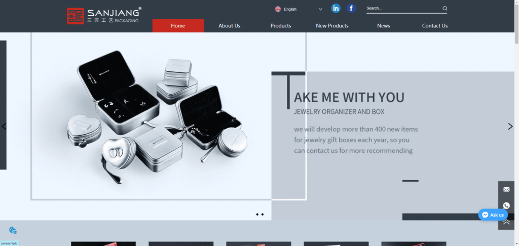 Dongguan Sanjiang Packaging homepage - high-end jewelry boxes